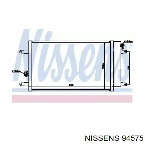 Радиатор кондиционера 94575 Nissens