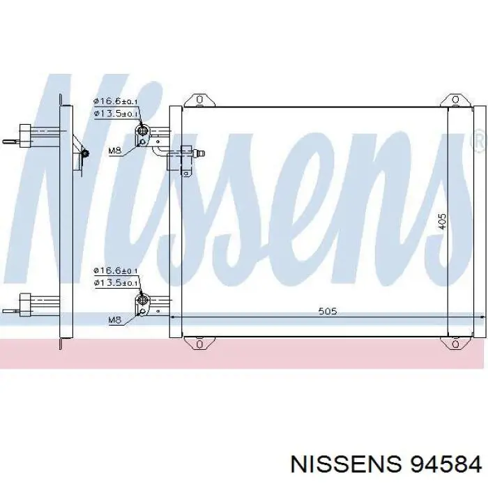 94584 Nissens радиатор кондиционера