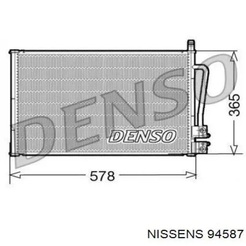 Радиатор кондиционера 94587 Nissens