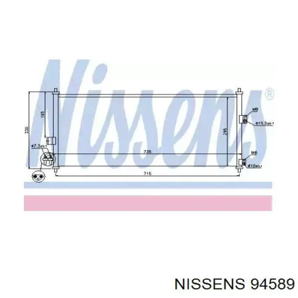 94589 Nissens радиатор кондиционера
