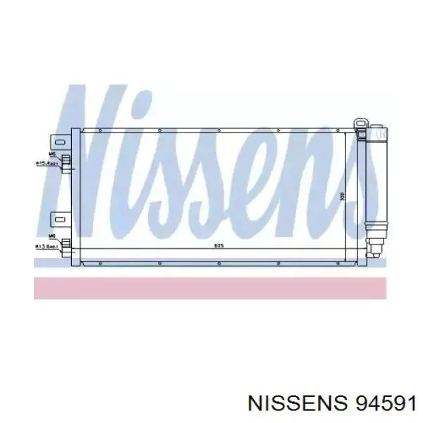 Конденсатор кондиционера Nissens 94591 цена, от 116.28 USD