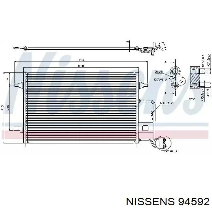 94592 Nissens радиатор кондиционера