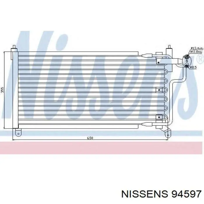 Радиатор охлаждения кондиционера Nissens 94597