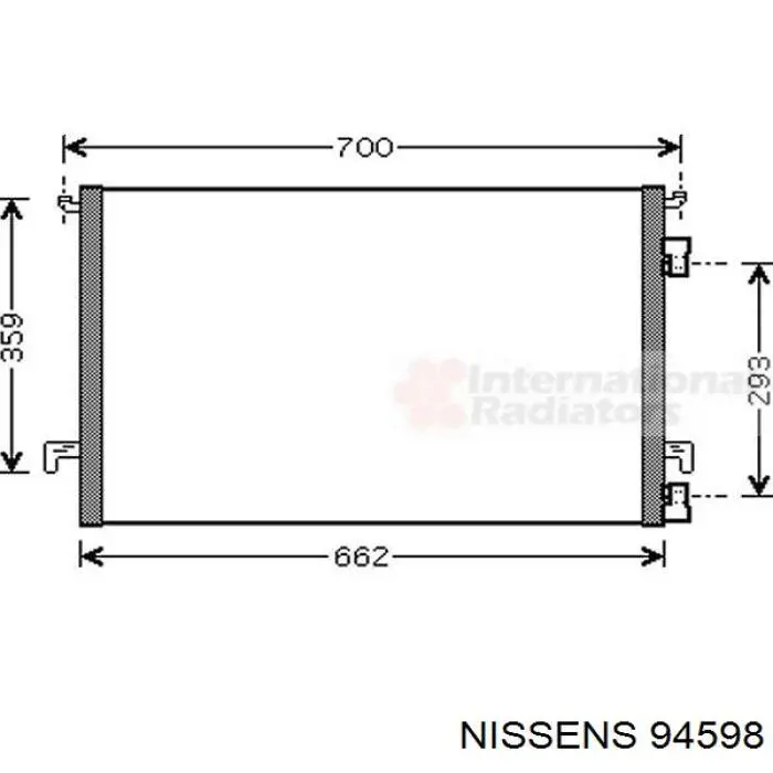Купить 94598 Nissens Радиатор системы охлаждения кондиционера