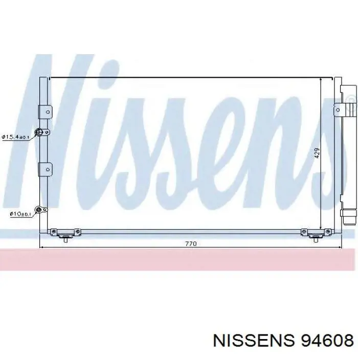 Радиатор кондиционера 94608 Nissens