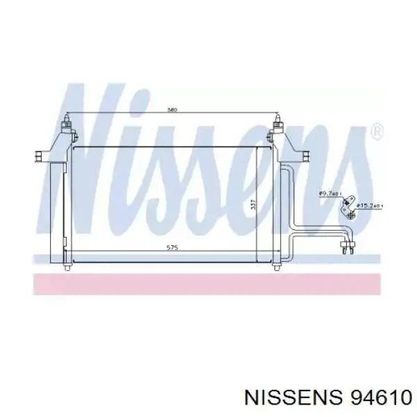 94610 Nissens радиатор кондиционера