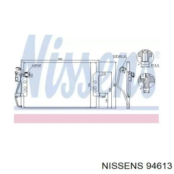 94613 Nissens радиатор кондиционера