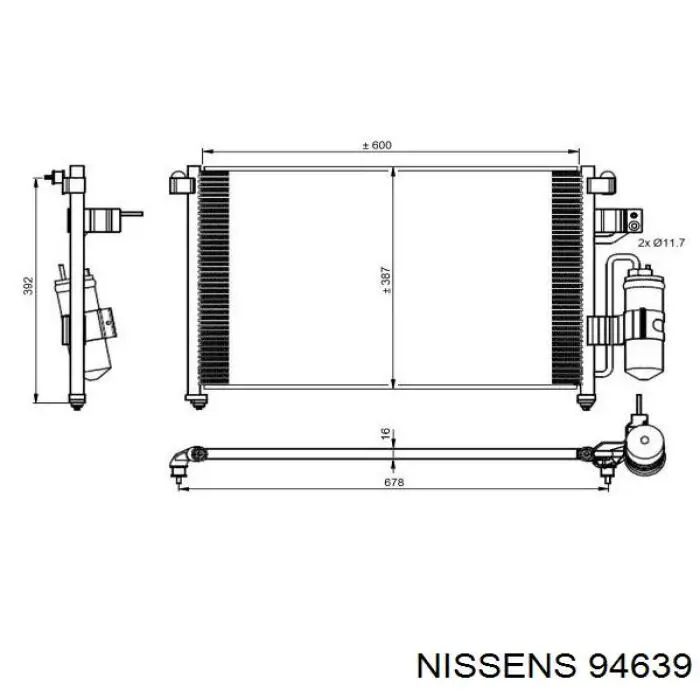 94639 Nissens радиатор кондиционера