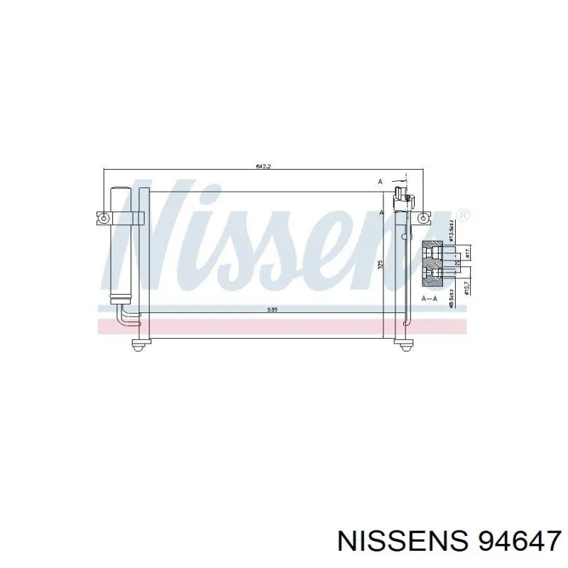Радиатор кондиционера Nissens 94647