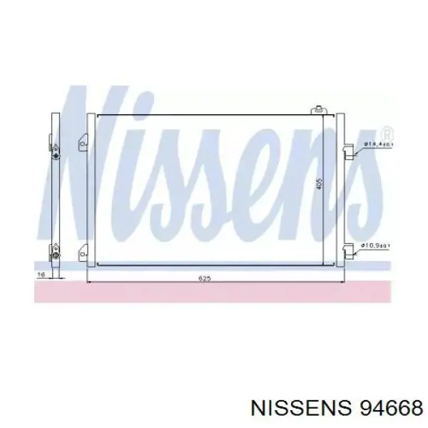 94668 Nissens радиатор кондиционера