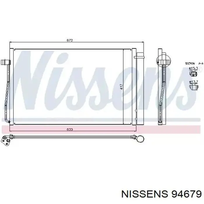 Aire acondicionado capacitor 94679 Nissens