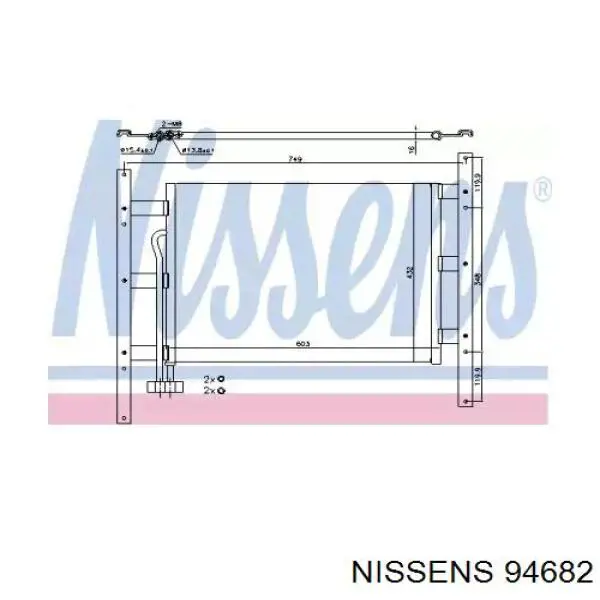 94682 Nissens радиатор кондиционера