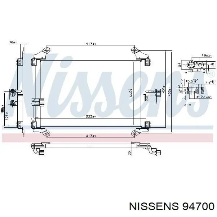 94700 Nissens радиатор кондиционера