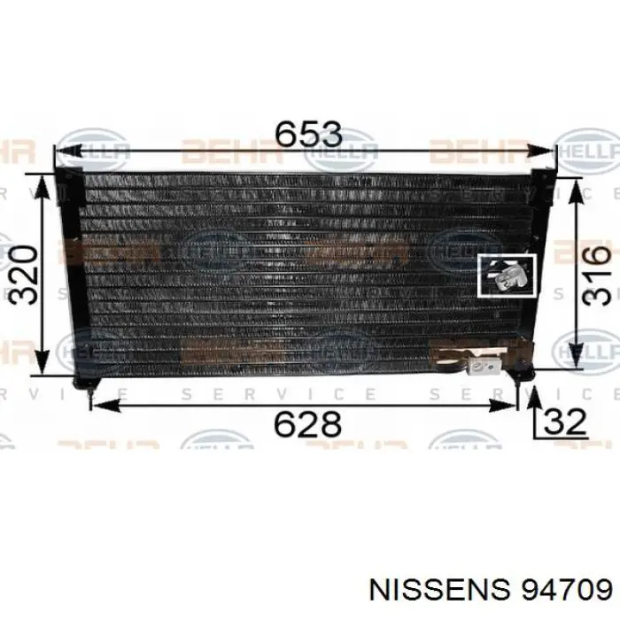 94709 Nissens радиатор кондиционера
