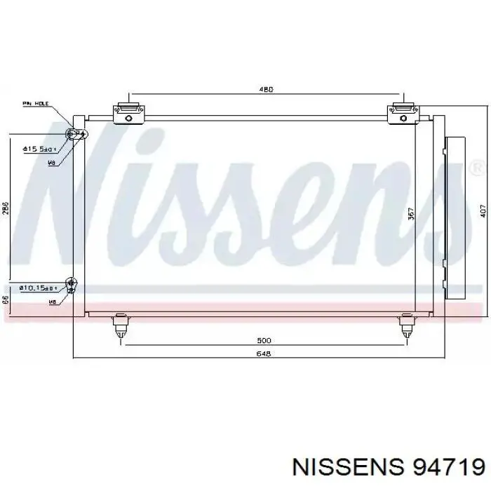 Радиатор кондиционера Nissens 94719