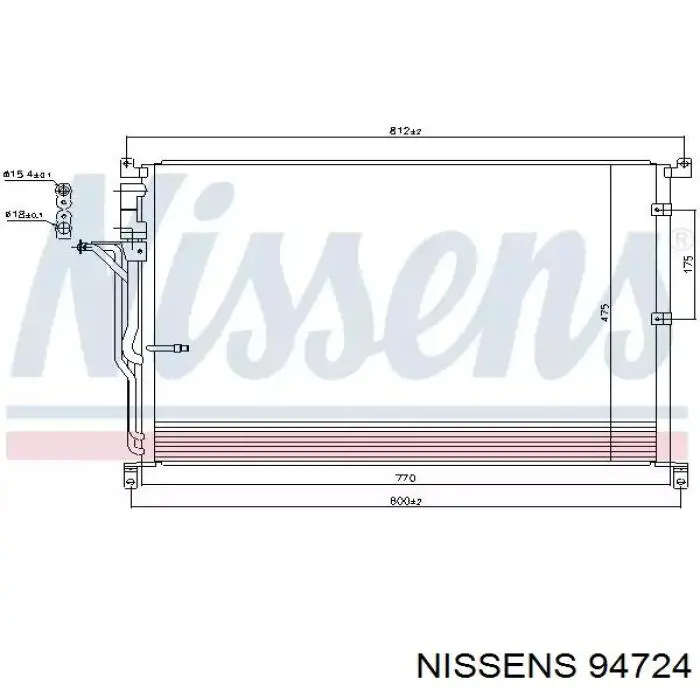 94724 Nissens радиатор кондиционера