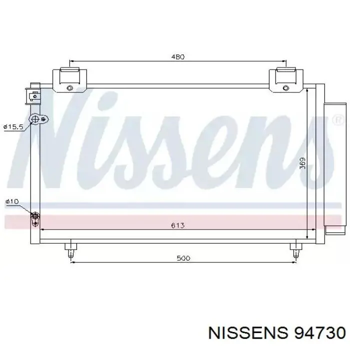 94730 Nissens радиатор кондиционера