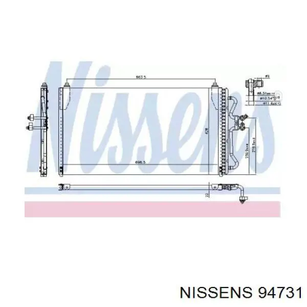 94731 Nissens радиатор кондиционера