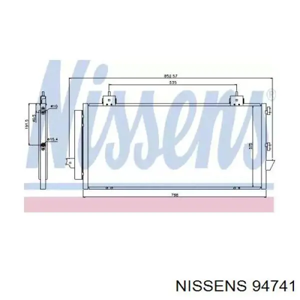 94741 Nissens радиатор кондиционера