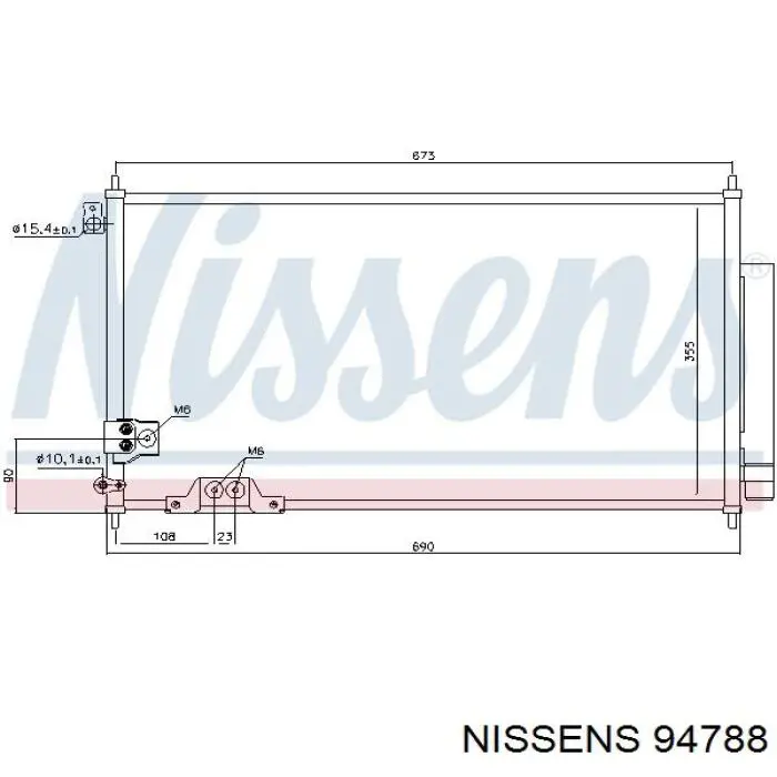 94788 Nissens радиатор кондиционера
