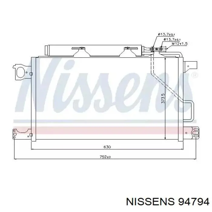 94794 Nissens радиатор кондиционера
