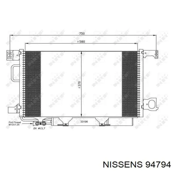 Радиатор кондиционера 94794 Nissens