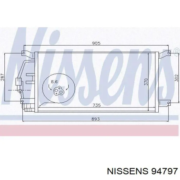 Condensador aire acondicionado 94797 Nissens