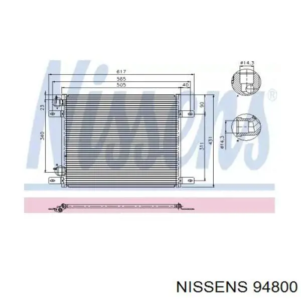 Конденсатор кондиционера Nissens 94800 цена, от 116.14 USD