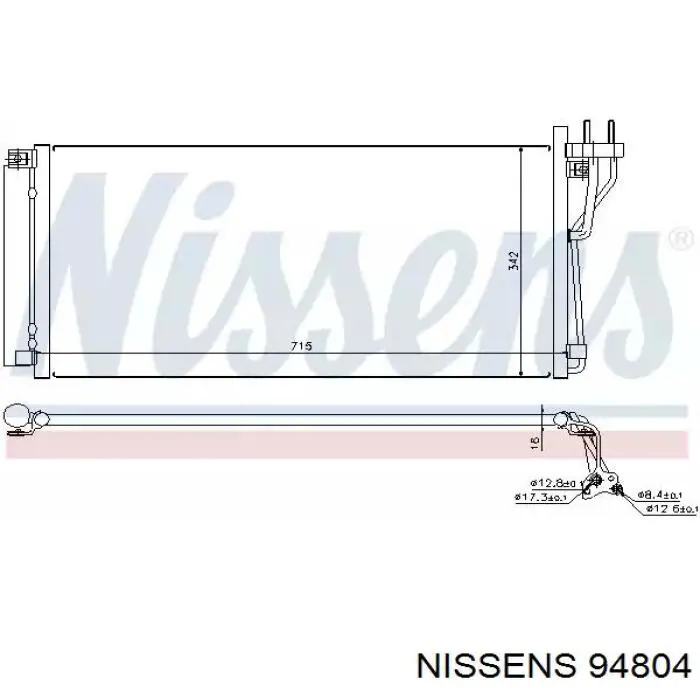 94804 Nissens радиатор кондиционера
