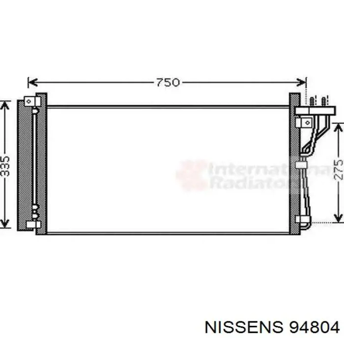 Купить 94804 Nissens Радиатор системы охлаждения кондиционера