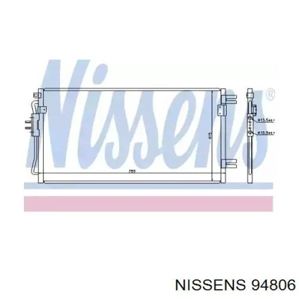 94806 Nissens радиатор кондиционера