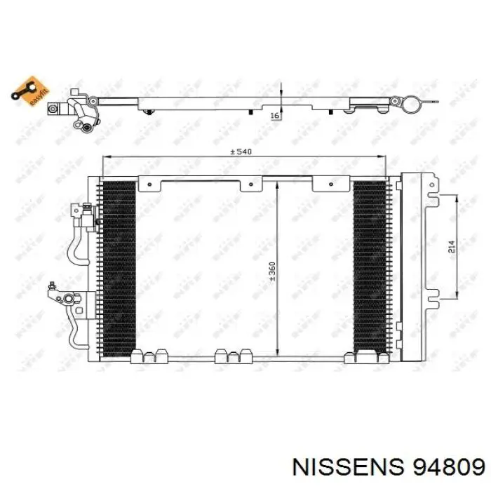 94809 Nissens радиатор кондиционера