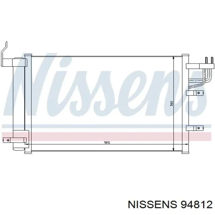 94812 Nissens радиатор кондиционера