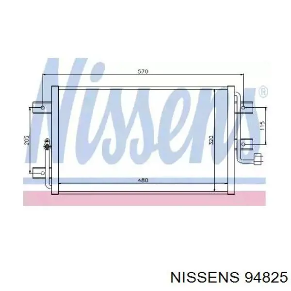 Радиатор кондиционера 94825 Nissens