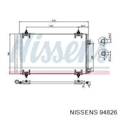 Купить 94826 Nissens Радиатор системы охлаждения кондиционера