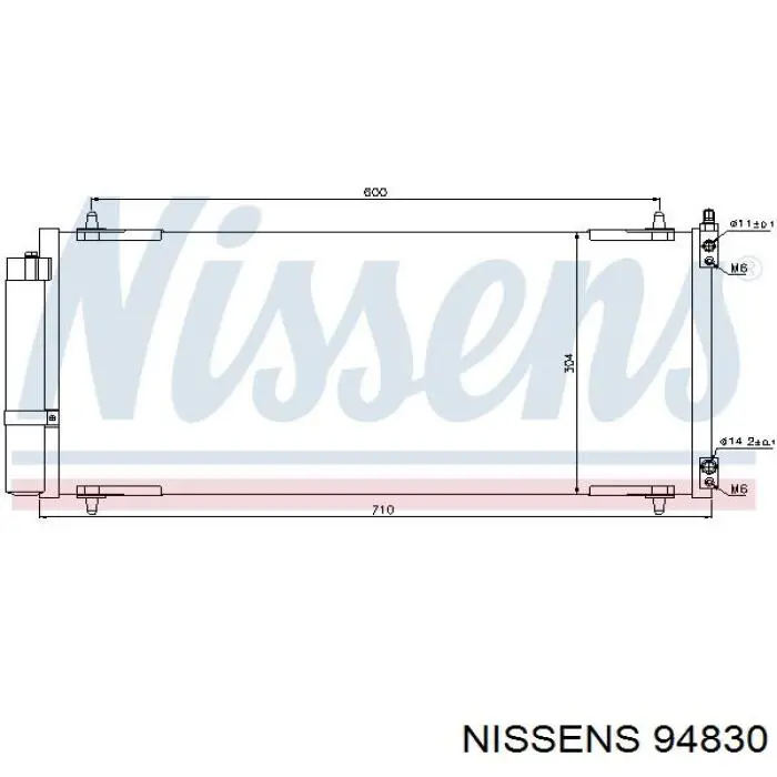 94830 Nissens радиатор кондиционера