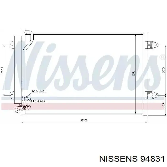 94831 Nissens радиатор кондиционера