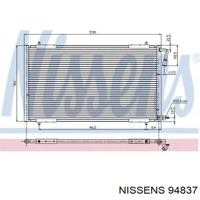 Радиатор кондиционера KTT110539 Thermotec