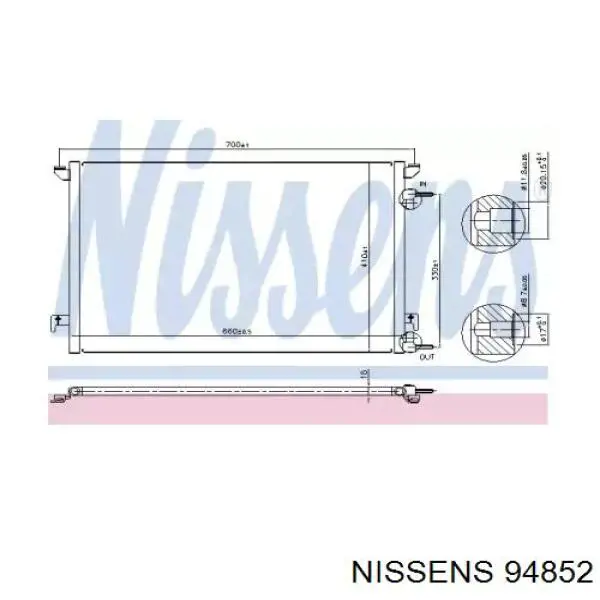 94852 Nissens радиатор кондиционера