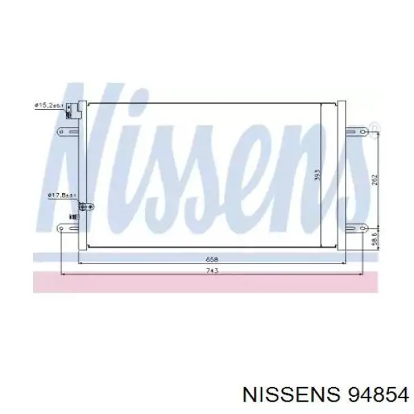 94854 Nissens радиатор кондиционера
