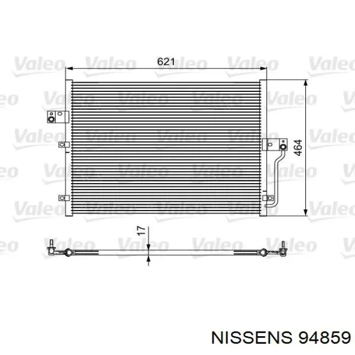 Радиатор кондиционера 94859 Nissens