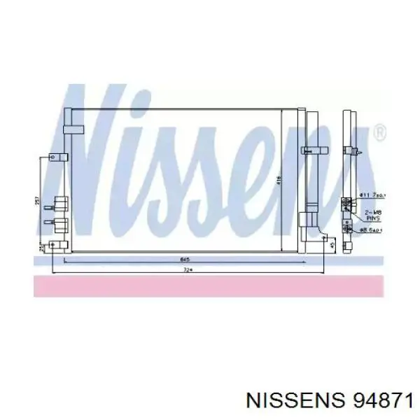 94871 Nissens радиатор кондиционера