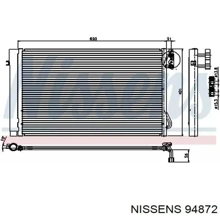 94872 Nissens радиатор кондиционера