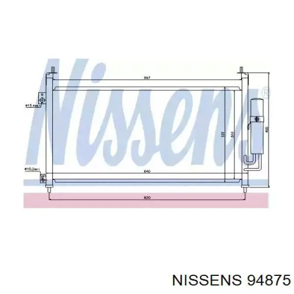 94875 Nissens радиатор кондиционера