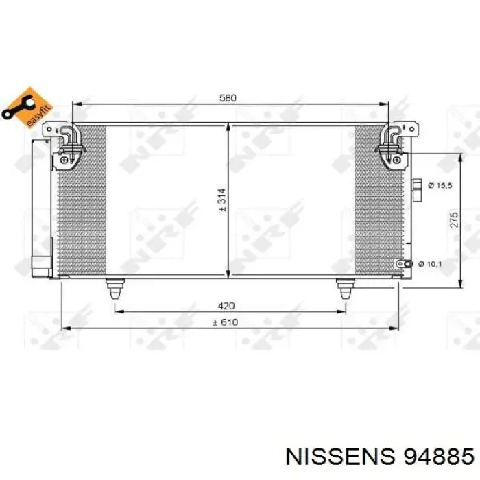 94885 Nissens радиатор кондиционера