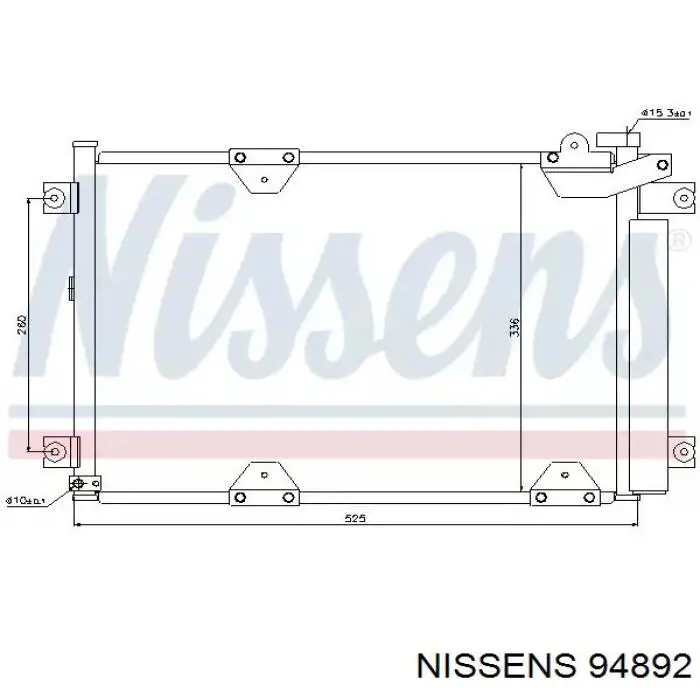 Радиатор кондиционера 94892 Nissens