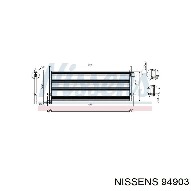 94903 Nissens радиатор кондиционера