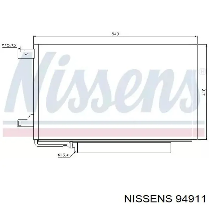 94911 Nissens радиатор кондиционера