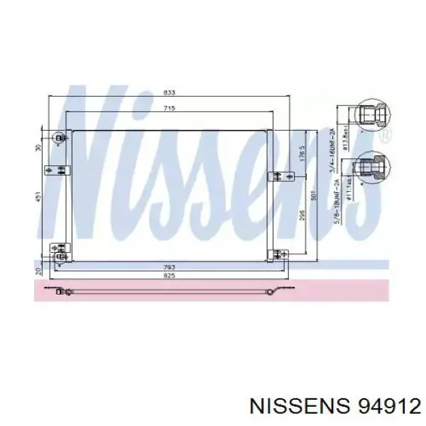 Condensador aire acondicionado 94912 Nissens