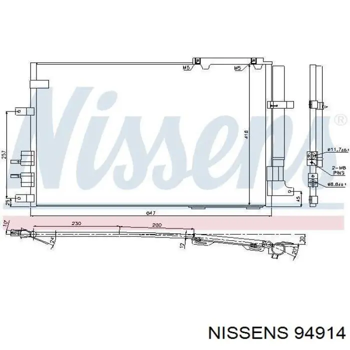 94914 Nissens радиатор кондиционера